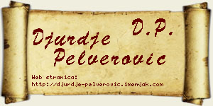 Đurđe Pelverović vizit kartica